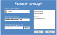 Facebook AutoLogin discount coupon